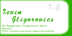 kevin gligorovics business card